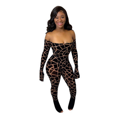 Salopete de doamnă sexy cu gât tăiat de vânzare caldă Salopete sportive de lungime completă în stil plajă