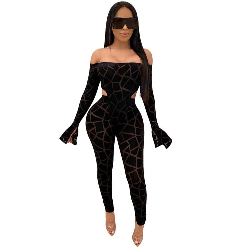 Salopete de doamnă sexy cu gât tăiat de vânzare caldă Salopete sportive de lungime completă în stil plajă