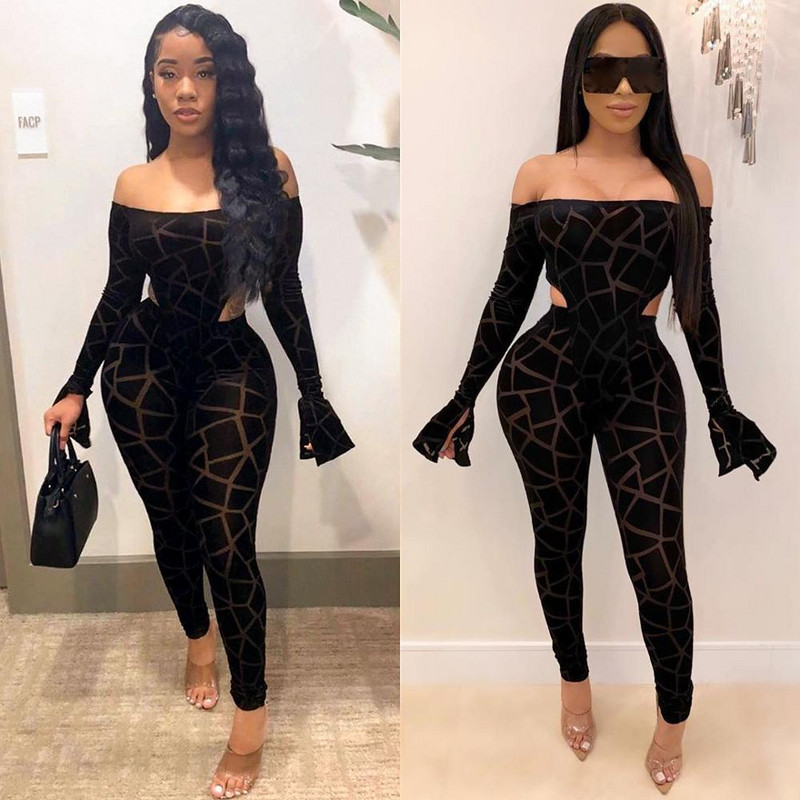 Salopete de doamnă sexy cu gât tăiat de vânzare caldă Salopete sportive de lungime completă în stil plajă