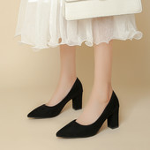 Novi stil Ženske cipele na cipele sa šiljatim vrhom Lad cipele Koncizne svečane cipele Zrnate cipele sa srednjom petom Ženske cipele Smeđe vintage dizajnerske cipele 9920N