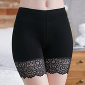 Pantaloni scurți sexy din dantelă pentru femei, pantaloni scurți din bumbac, fără sudură, pentru femei, pantaloni scurți pentru slăbire, spandex, boxeri pentru doamne