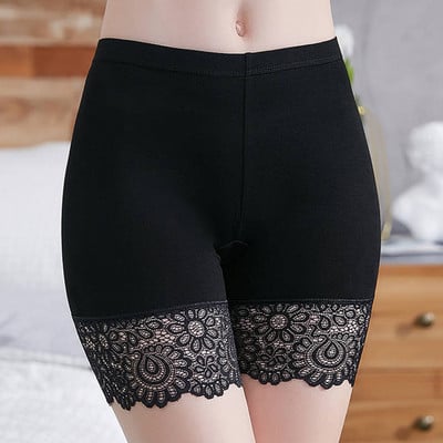 Pantaloni scurți sexy din dantelă pentru femei, pantaloni scurți din bumbac, fără sudură, pentru femei, pantaloni scurți pentru slăbire, spandex, boxeri pentru doamne