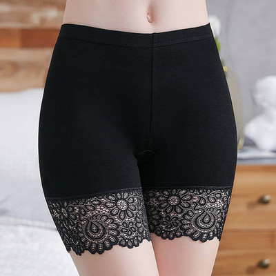 Pantaloni scurți sexy din dantelă pentru femei, pantaloni scurți din bumbac, fără sudură, pentru femei, pantaloni scurți pentru slăbire, spandex, boxeri pentru doamne