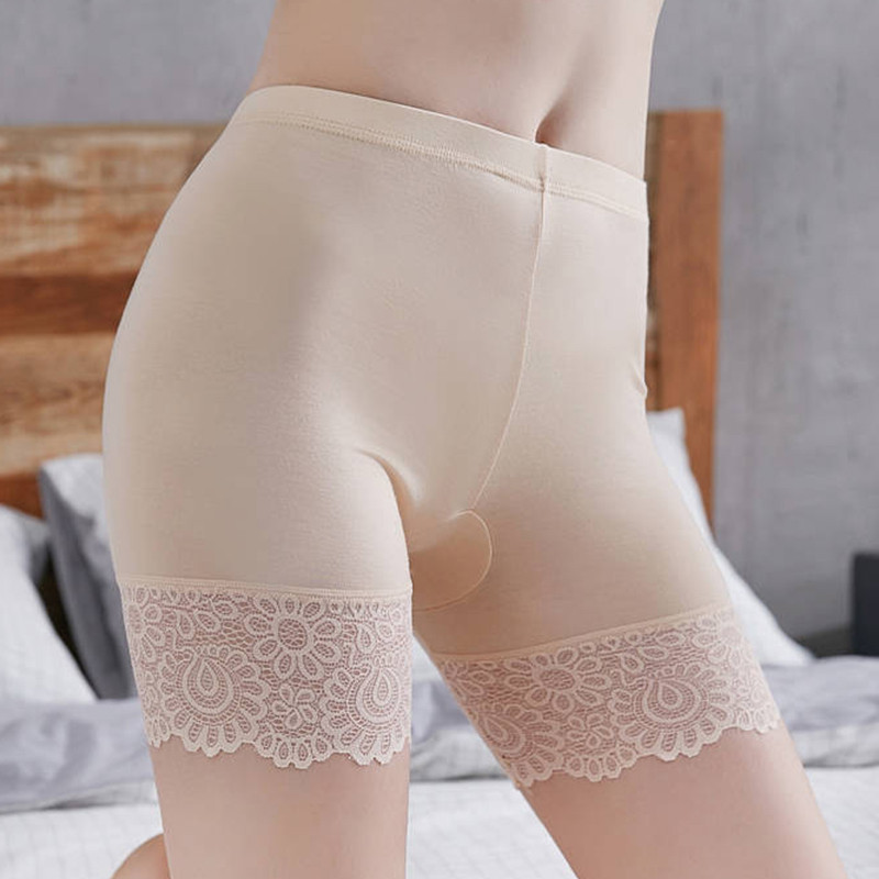 Pantaloni scurți sexy din dantelă pentru femei, pantaloni scurți din bumbac, fără sudură, pentru femei, pantaloni scurți pentru slăbire, spandex, boxeri pentru doamne