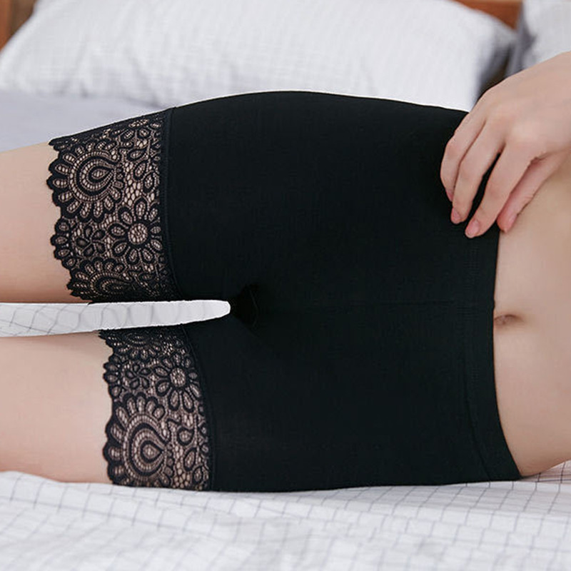 Pantaloni scurți sexy din dantelă pentru femei, pantaloni scurți din bumbac, fără sudură, pentru femei, pantaloni scurți pentru slăbire, spandex, boxeri pentru doamne