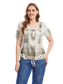 Ženski pulover veće veličine Ljetni šik, elegantni pulover za debele žene Pamučni modni pulover