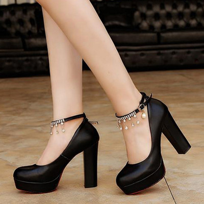 Femei Pantofi Mireasa Cristal Curea La glezna Pompi Pantofi Rochii Albi Toc Mediu Pantofi Mireasa Platforma Pantofi Designer