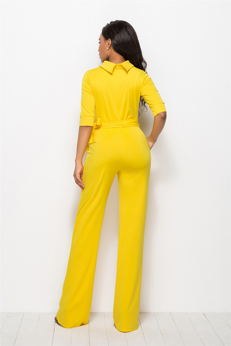 TUHAO velika veličina 3XL uredski ženski kombinezon s pojasevima i samostojećom kragnom uredski ženski kombinezon s džepovima Seksi ženski kombinezon LJ49