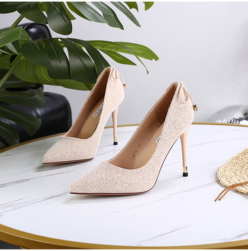 Заострени токчета и тънки токчета пролет/лято 2021 уеб знаменитости нов лък мода френски приказен стил единични обувки дамски