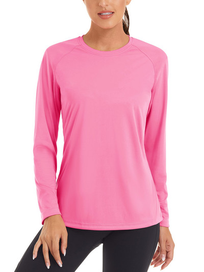 Dámske letné rýchloschnúce tričká TACVASEN s UV filtrom UPF 50+, výkonné, s UV ochranou, s dlhým rukávom a plaveckým topom.