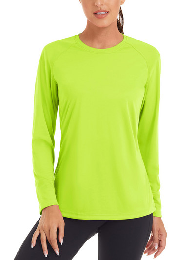 Dámske letné rýchloschnúce tričká TACVASEN s UV filtrom UPF 50+, výkonné, s UV ochranou, s dlhým rukávom a plaveckým topom.