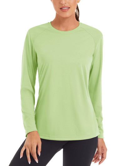 Dámske letné rýchloschnúce tričká TACVASEN s UV filtrom UPF 50+, výkonné, s UV ochranou, s dlhým rukávom a plaveckým topom.