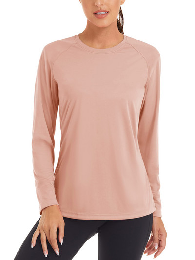 Dámske letné rýchloschnúce tričká TACVASEN s UV filtrom UPF 50+, výkonné, s UV ochranou, s dlhým rukávom a plaveckým topom.