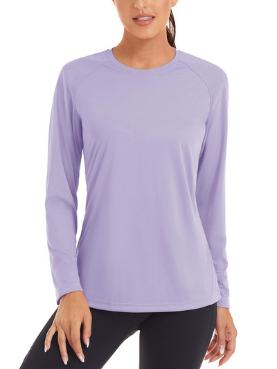 Dámske letné rýchloschnúce tričká TACVASEN s UV filtrom UPF 50+, výkonné, s UV ochranou, s dlhým rukávom a plaveckým topom.