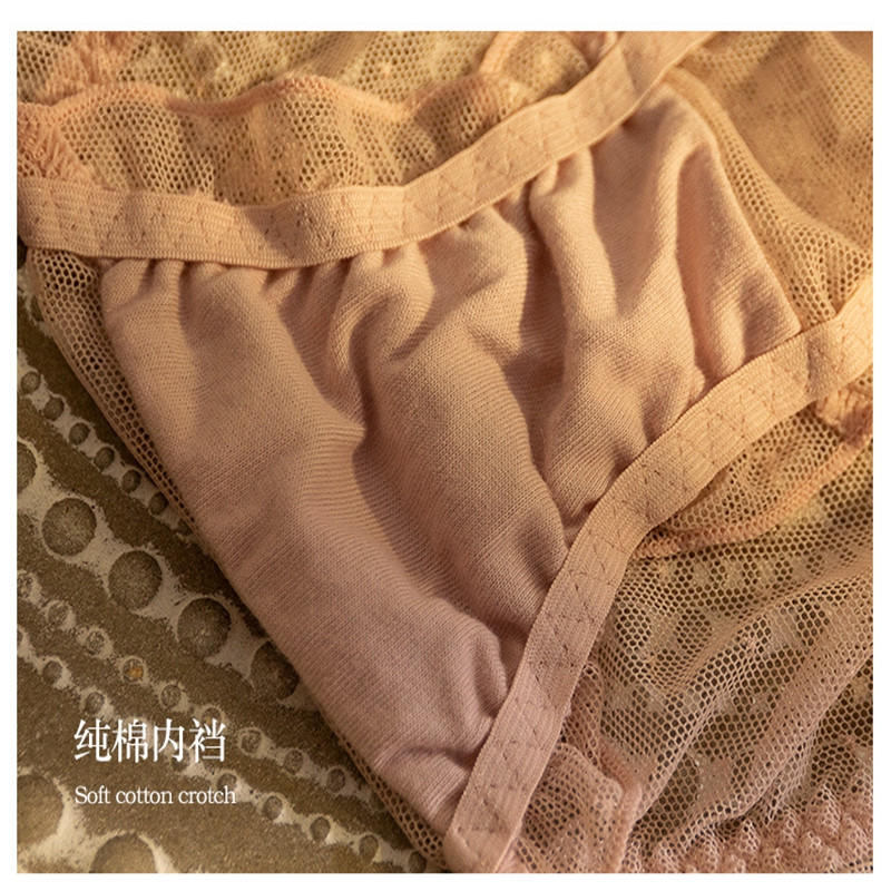 Chiloți sexy din dantelă pentru femei, drăguți cu buline, cu talie mijlocie, chiloți de dimensiuni mari, pentru fete, confortabili, respirabili