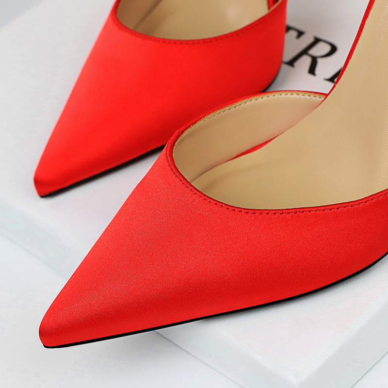 Bigtree Shoes Ženske cipele s visokom potpeticom 10 cm Seksi sandale Vjenčane cipele za mladenke Svilene svjetlucave cipele s petom Fetiš cipele na štiklu Plave 34-43