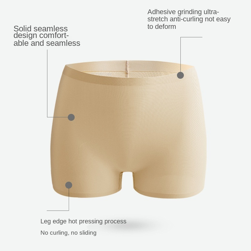Dámske bavlnené boxerky Ice Silk bezšvové, bavlnené, v rozkroku, boxerky, nohavice Four Corners, proti vyprázdneniu, letné, tenké, strih