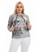 Ženski pulover veće veličine Proljetni šik, elegantan pulover za bucmaste ženske pamučne modne pulover