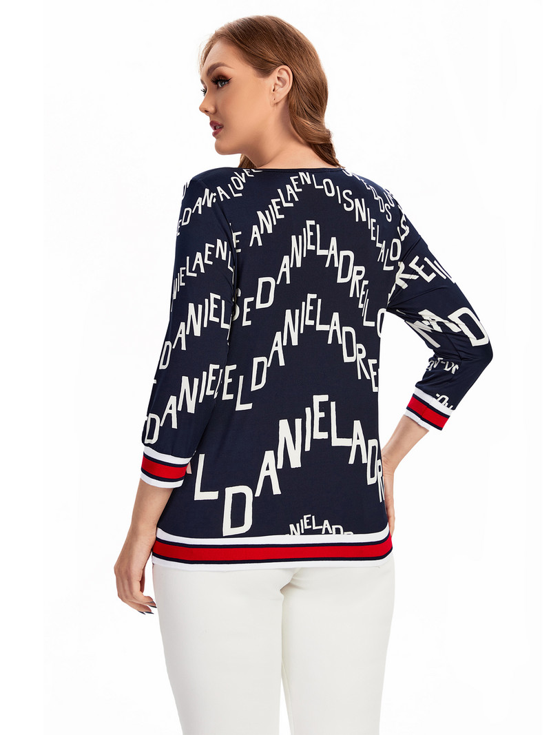 Dámske tričko pre väčšie veľkosti, jarná móda, elegantné tričko vhodné pre okrúhle ženy, bavlnený ležérny top