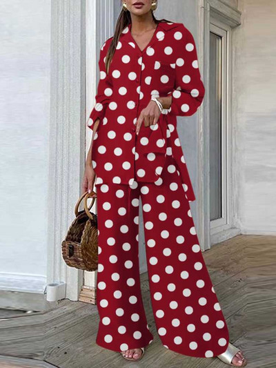 Madingi moteriški kelnių rinkiniai leopardo raštais ZANZEA laisvalaikio laisvi viršutiniai ir kelnių komplektai 2023 m. rudens plačiomis kojomis laisvalaikio dviejų dalių rinkiniai