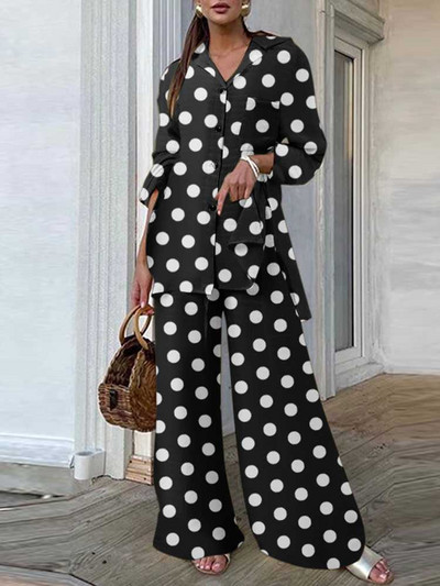 Madingi moteriški kelnių rinkiniai leopardo raštais ZANZEA laisvalaikio laisvi viršutiniai ir kelnių komplektai 2023 m. rudens plačiomis kojomis laisvalaikio dviejų dalių rinkiniai