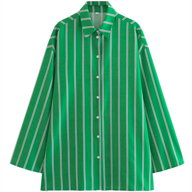 UNIZERA2023 Nová dámska súprava s pruhovaným golierom, dlhým rukávom a potlačou, rovnými nohavicami