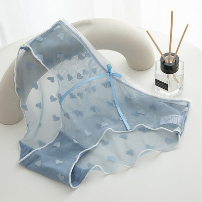 Žensko donje rublje s čipkom Prozirne seksi gaćice Temptation Gaćice niskog struka Vrpca L-XL uzorka Gaćice Ženske gaćice