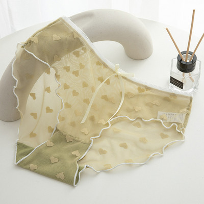 Žensko donje rublje s čipkom Prozirne seksi gaćice Temptation Gaćice niskog struka Vrpca L-XL uzorka Gaćice Ženske gaćice