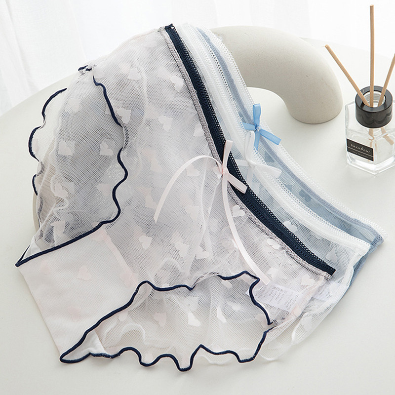 Žensko donje rublje s čipkom Prozirne seksi gaćice Temptation Gaćice niskog struka Vrpca L-XL uzorka Gaćice Ženske gaćice