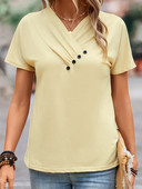 Dámsky top pre väčšie veľkosti, letný šik elegantný top pre bacuľaté ženy, módny top