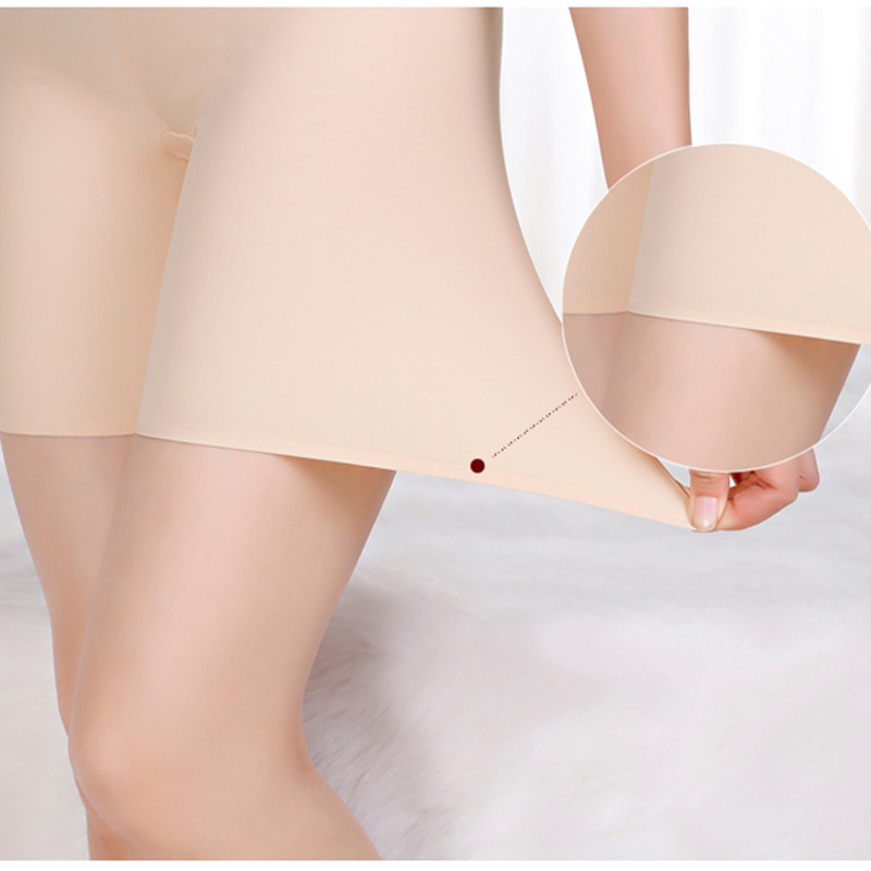 Nové letné tenké dámske bezpečnostné šortky veľkej veľkosti, ľadovo hodvábne, chladné, vysoko elastické, plus veľkosť, bezpečnostné nohavice, šortky pod sukňu
