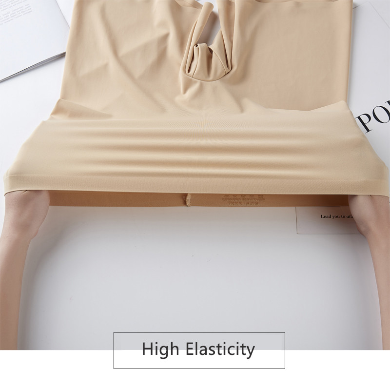 Nové letné tenké dámske bezpečnostné šortky veľkej veľkosti, ľadovo hodvábne, chladné, vysoko elastické, plus veľkosť, bezpečnostné nohavice, šortky pod sukňu