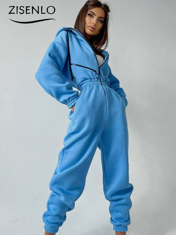 Toamna 2023, noua culoare solidă, sport și agrement, salopetă cu glugă, dintr-o singură piesă, salopete pentru femei, îmbrăcăminte la modă pentru femei