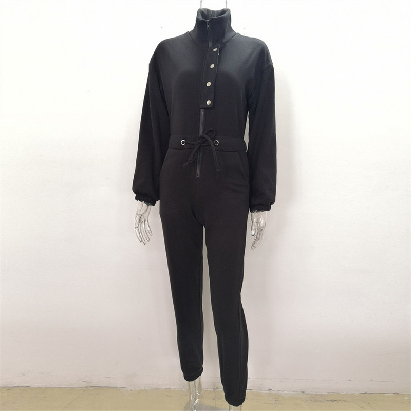 Ženski kombinezoni dugih rukava na kopčanje 2023 Jesen Zima Ležerni kombinezoni Sportski kombinezon od flisa Ženski kombinezon Sportska odjeća