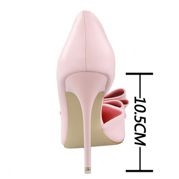 BIGTREE Обувки Дамски помпи с панделка Стилет 10,5 см. Дамски основни помпи с остри пръсти Класически помпи Секси дамски обувки на висок ток 2021