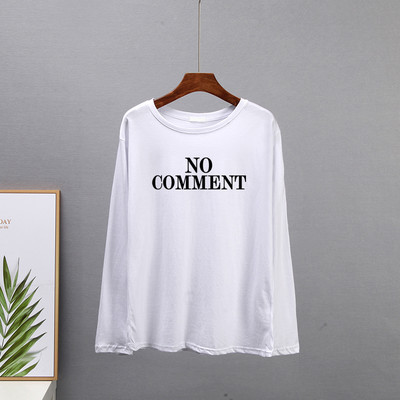 Blessyuki Ženska pamučna majica s printom velike veličine, nova, jesenska, vintage majica s dugim rukavima i O-izrezom, ženska osnovna, jednostavna majica s kratkim rukavima