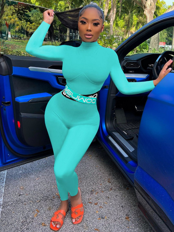 Športové oblečenie Bodycon Rompers Dámske overaly s dlhým rukávom Overal Jednodielny outfit Overaly Streetwear Fitness Overaly 2023