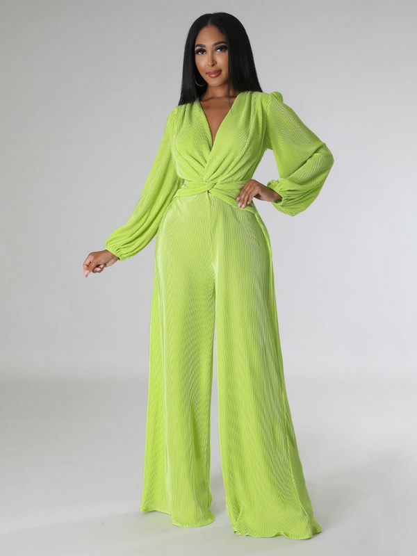 Kombinezon visoke elastičnosti Ženski festivalski kombinezon dugih rukava sa širokim nogavicama Kombinezoni za seksi noćne klubove Jednodijelni kombinezon