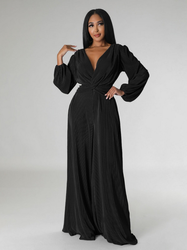 Kombinezon visoke elastičnosti Ženski festivalski kombinezon dugih rukava sa širokim nogavicama Kombinezoni za seksi noćne klubove Jednodijelni kombinezon