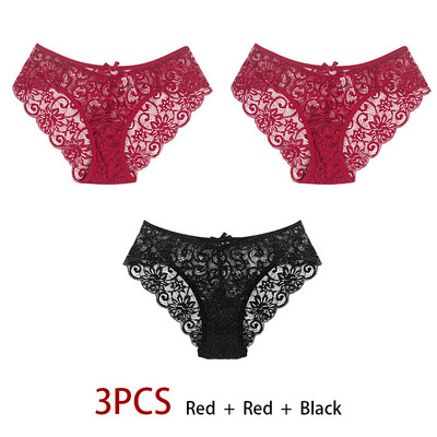 Dámske sexy nohavičky s výšivkou, priehľadné spodné prádlo, pohodlné nohavičky s nízkym pásom, vykladané spodné prádlo, tanga