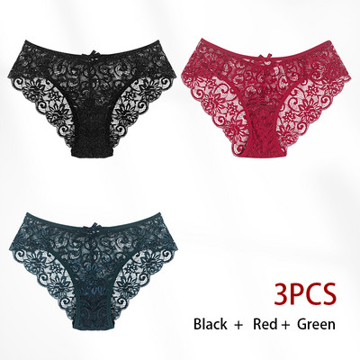 Dámske sexy nohavičky s výšivkou, priehľadné spodné prádlo, pohodlné nohavičky s nízkym pásom, vykladané spodné prádlo, tanga