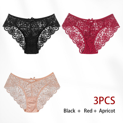 Dámske sexy nohavičky s výšivkou, priehľadné spodné prádlo, pohodlné nohavičky s nízkym pásom, vykladané spodné prádlo, tanga