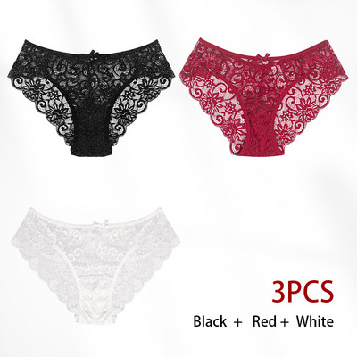 Dámske sexy nohavičky s výšivkou, priehľadné spodné prádlo, pohodlné nohavičky s nízkym pásom, vykladané spodné prádlo, tanga