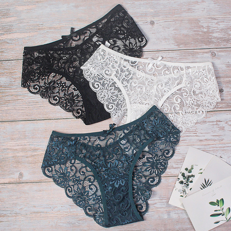 Dámske sexy nohavičky s výšivkou, priehľadné spodné prádlo, pohodlné nohavičky s nízkym pásom, vykladané spodné prádlo, tanga