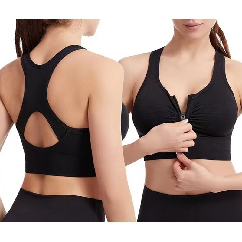 Ženski bešavni grudnjak Donje rublje Kamizol Crop Top Crna ML Prozračna Gather Up Sport Fitness Yoga Ležerno ljeto