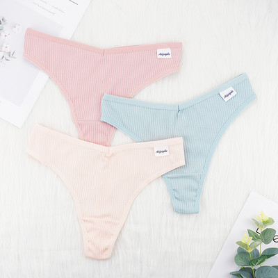 Lenjerie de corp sexy Chiloți Doamnelor Decoltate Thong Bumbac G String Femei Sex Sport Tanga Thread Pantaloni scurti respirabili 3 buc/loturi