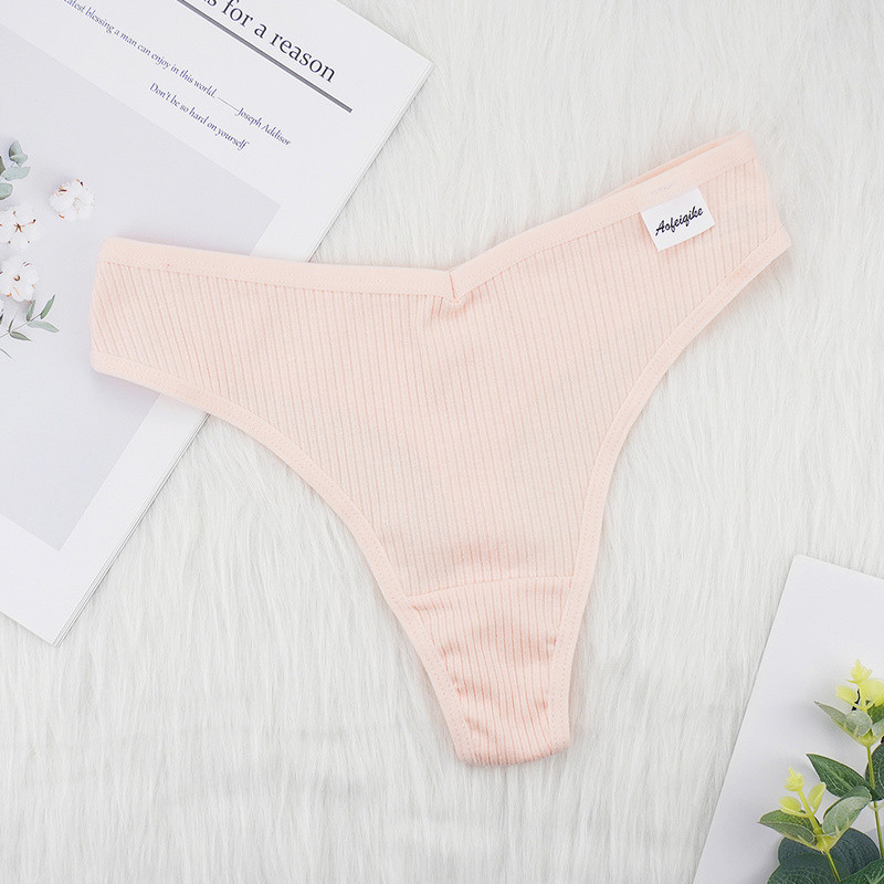 Seksi donje rublje Gaćice Ženske duboke tange Pamučne G string Ženske Sex Sport Tanga Thread Prozračne kratke hlače 3 kom/puno