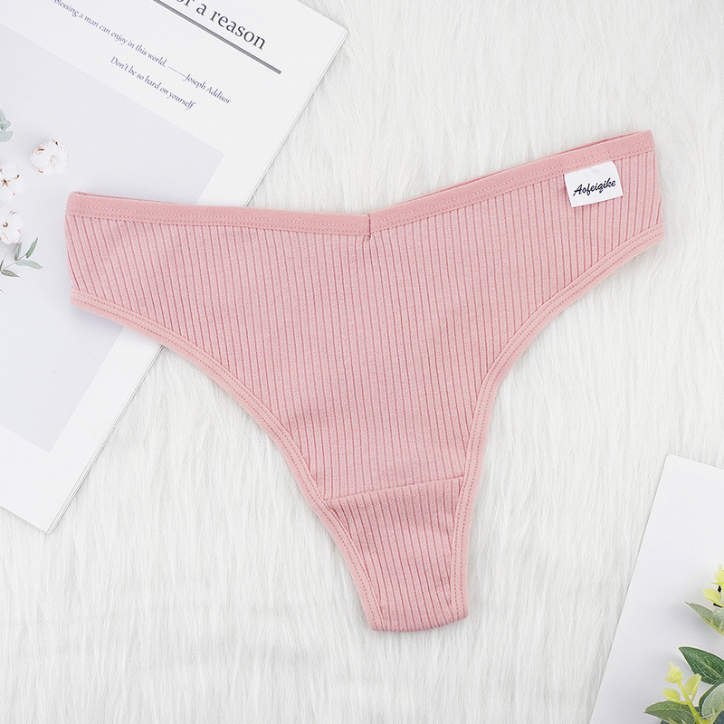 Seksi donje rublje Gaćice Ženske duboke tange Pamučne G string Ženske Sex Sport Tanga Thread Prozračne kratke hlače 3 kom/puno