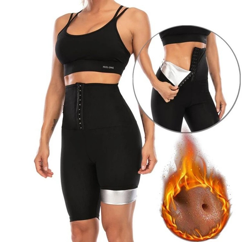 Sviedru pirts bikses Body Shaper Šorti Svara zudums Novājēšanu Formēšanas apģērbs Sieviešu vidukļa trenažieris Vēders Karsts Termo Sviedri legingi Fitness