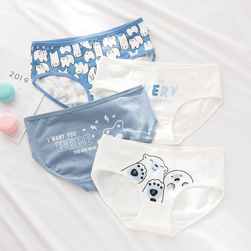 7Pcs/Lot Žensko donje rublje Pamučne gaćice s crtanim motivima Prozračne gaćice Djevojačke mekane gaćice Intimno rublje za žene Seksi donje rublje